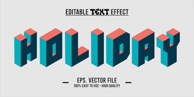Isometric Holiday Text Effect