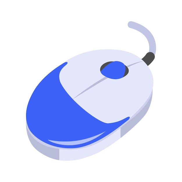 isometric icon of computer mouse editable vector
