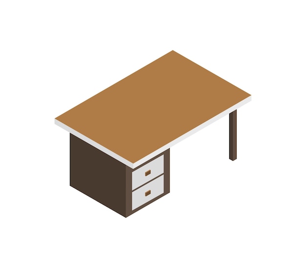 Isometric office desk