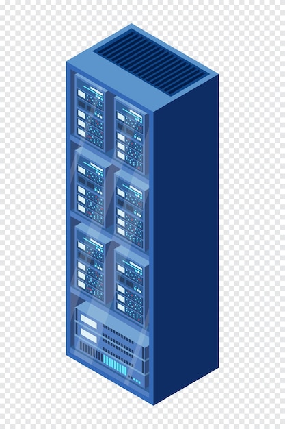 isometric server network server room 3d computer equipment storage database isometric technology