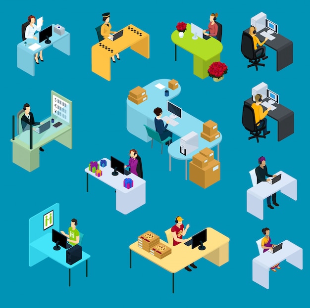 isometric support workers collection
