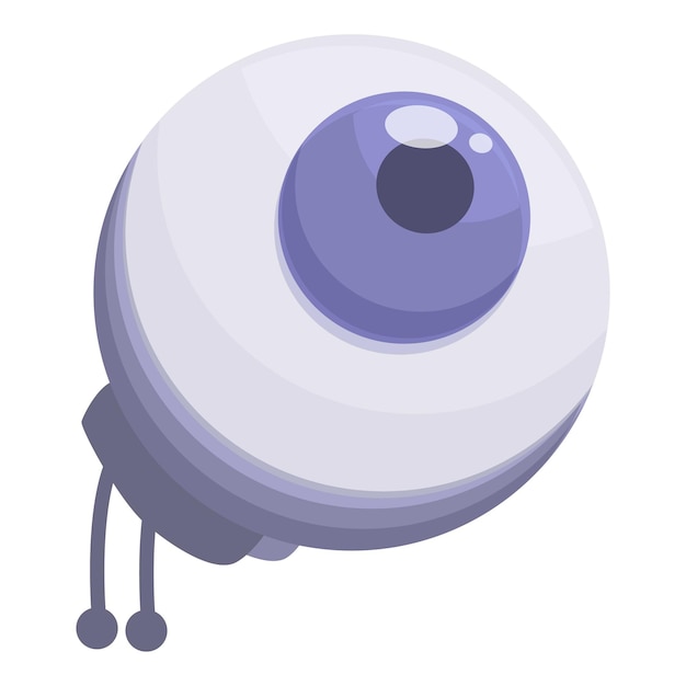 isometric view of a stylized robotic eye perfect for tech and ai concepts