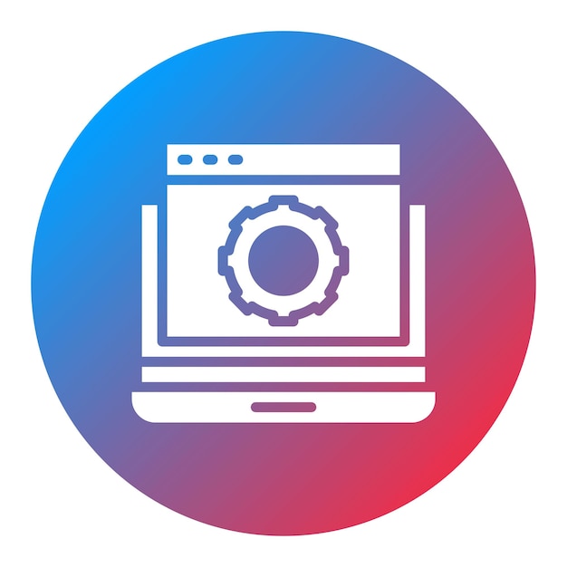 it automation icon vector image can be used for cyberpunk