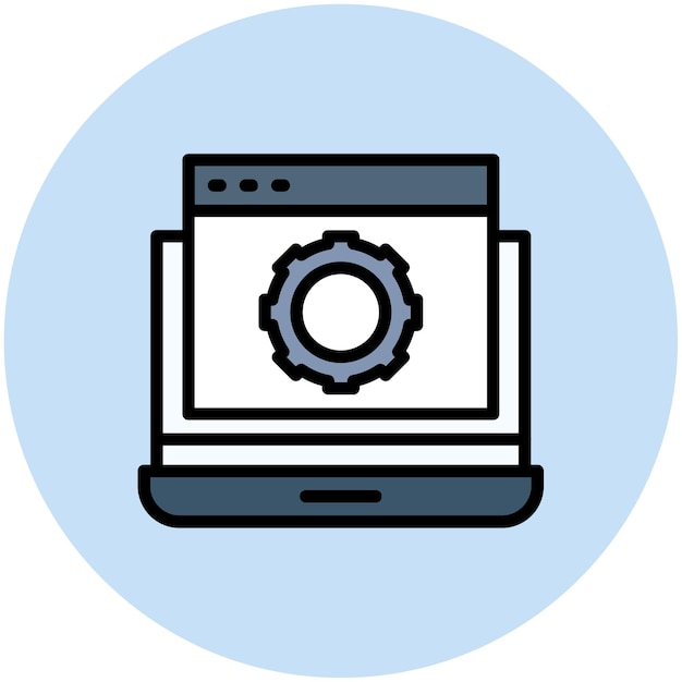 it automation icon vector image can be used for cyberpunk