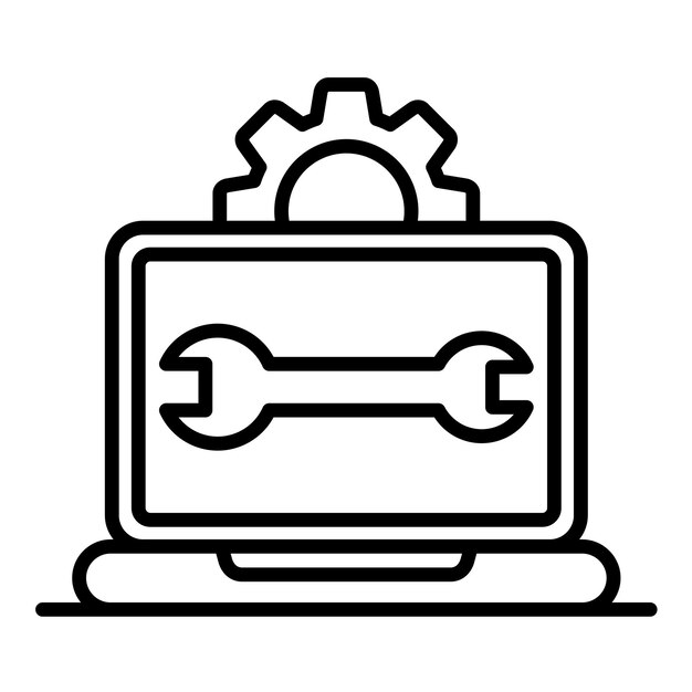 It Department Line Illustration