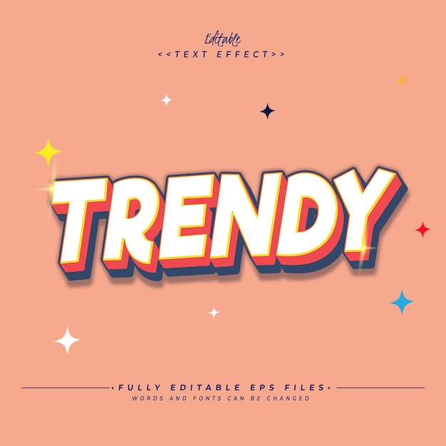 Italic trendy text effect