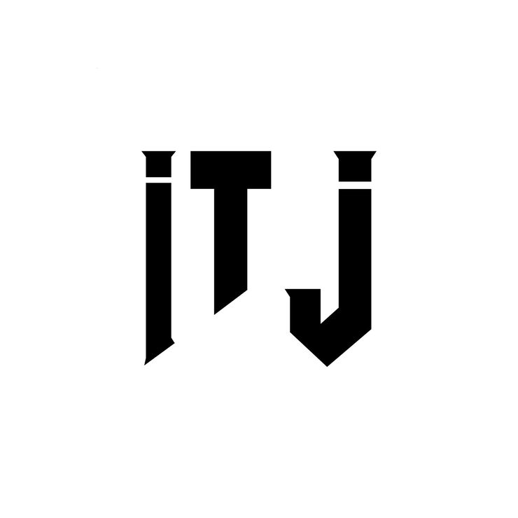 Vektor itj-bokstavslogotypdesign för teknikföretag itj-logotypdesign svart och vit färgkombination itj-logotyp itj-vektor itj-design itj-ikon itj-alfabet itj-typografilogotypdesign