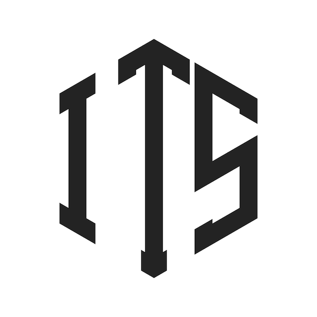 ITS Logo Design Initial Letter ITS Monogram Logo using Hexagon shape