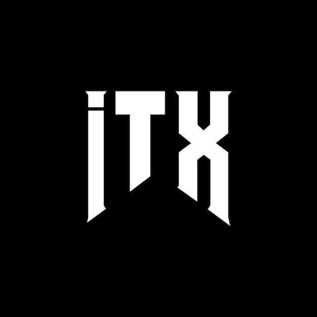 ITX-logotypdesign för teknikföretag ITX-logotypdesign svart och vit färgkombination ITX-logotyp ITX-vektor ITX-design ITX-ikon ITX-alfabet ITX-typografi logotypdesign