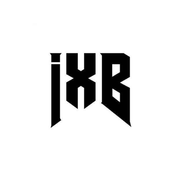 ixb letter logo design for technology company ixb logo design black and white color combination