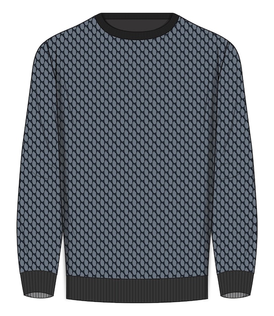 Jacquard micro stitch sweater Jumper vector design for men