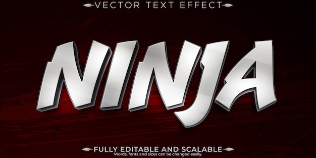 Japan editable text effect editable fighter and warrior text style