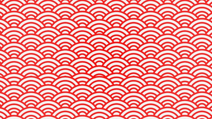 Vektör japanese wave tomoe patern seamless background