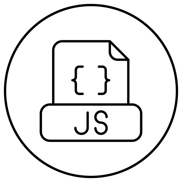 javascript file icon vector image can be used for computer programming