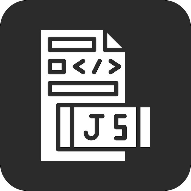 javascript file vector icon illustration of coding and development iconset