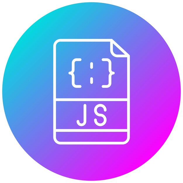 Javascript File Vector Illustration Style