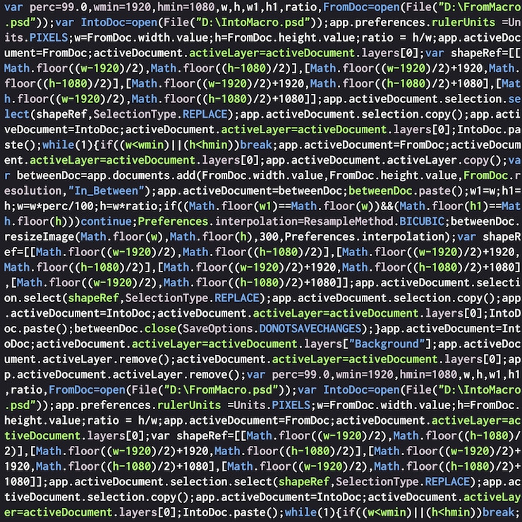 Vektor javascript program code programming script background