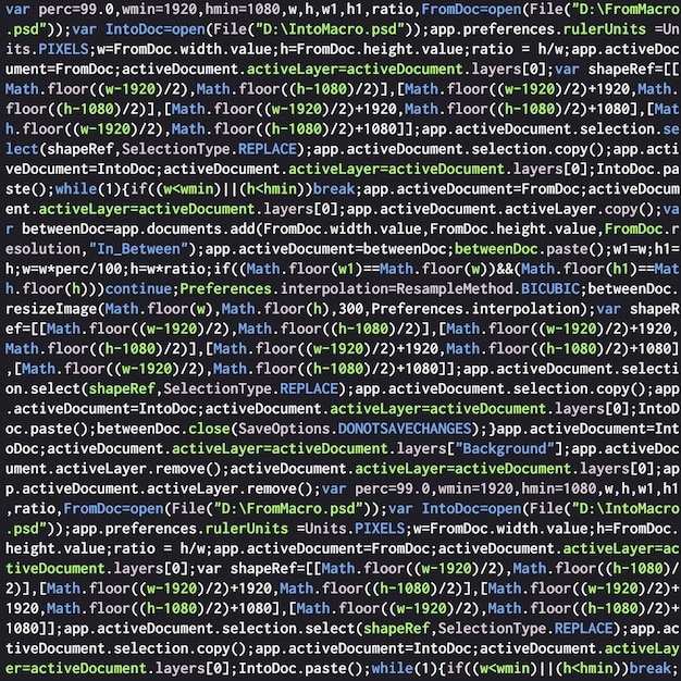 Javascript programkode programmerings script baggrund