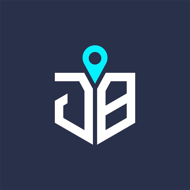 JB Location Logo Design for Recruitment and Navigation Letter JB Logo Vector Icon
