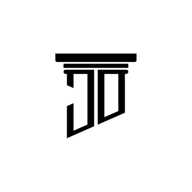 JD monogram logo design letter text name symbol monochrome logotype alphabet character simple logo