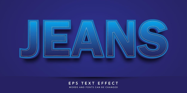 jeans 3d editable text effect