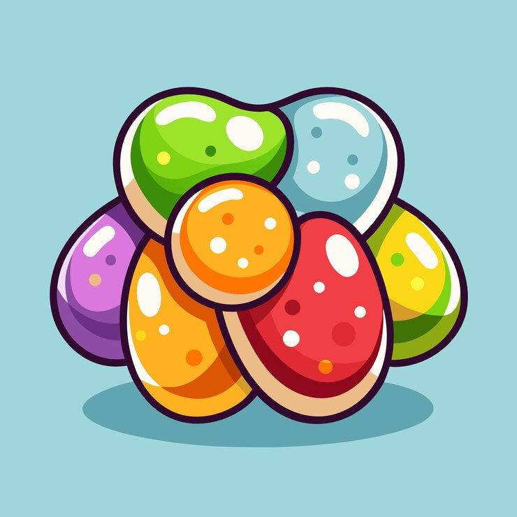 Vektör jelly beans vector food design layout