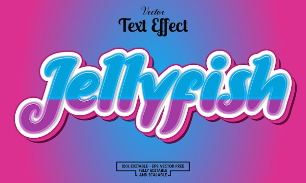 jellyfish and minimal font style editable modern text effect