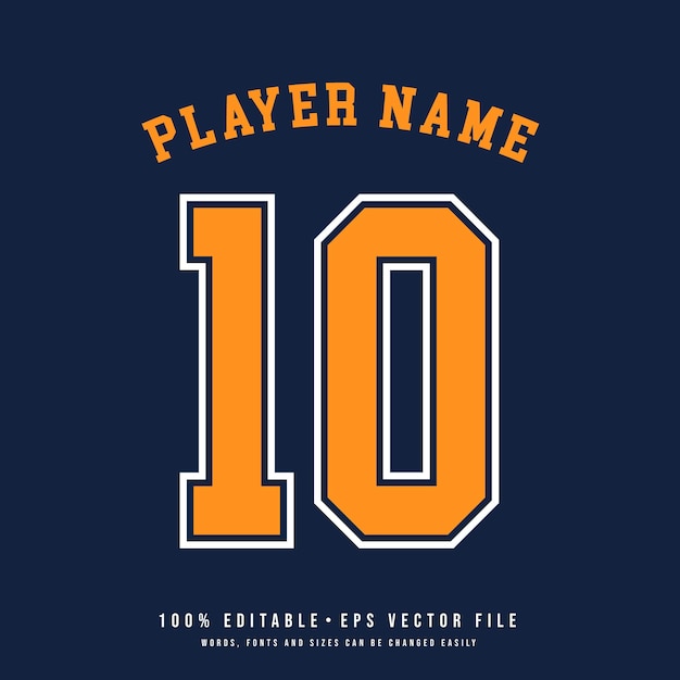 jersey number basketball team name printable text effect editable vector 10 jersey number