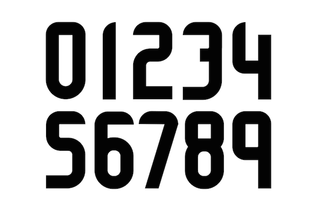 Jersey number design and jersey number typography