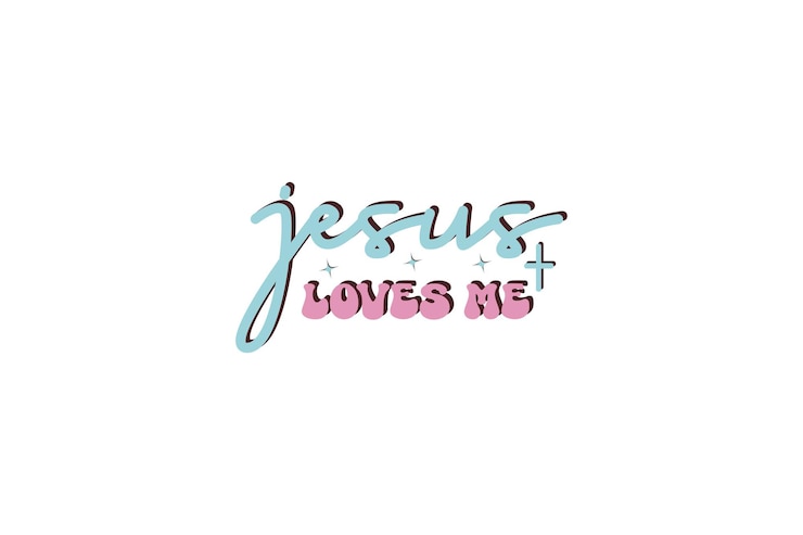 Vektör jesus loves me this i know
