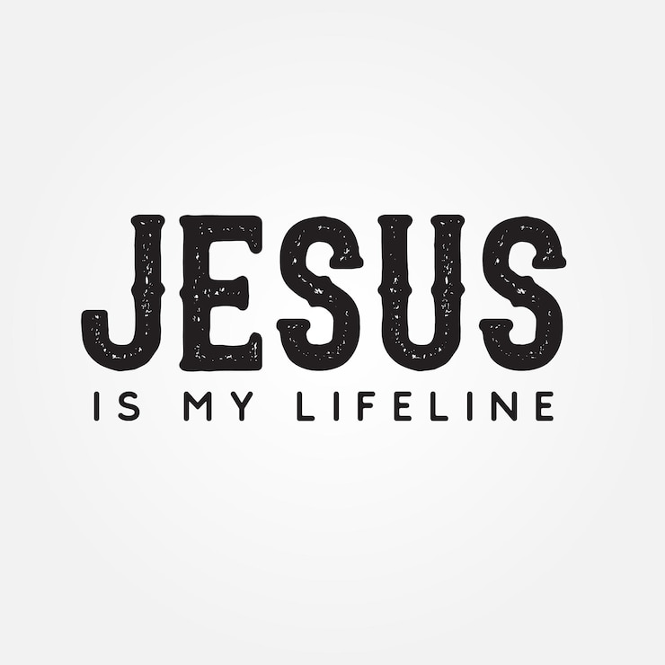 Vektör jesus quotes typography design