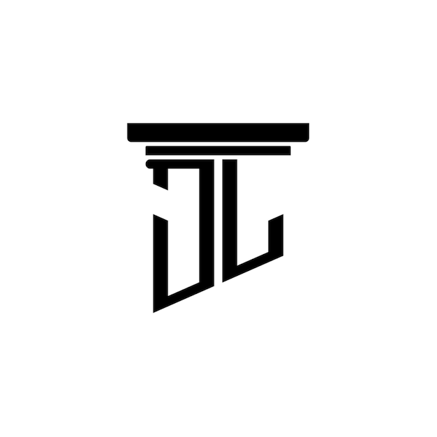 JL monogram logo design letter text name symbol monochrome logotype alphabet character simple logo