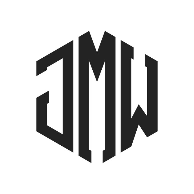 JMW Logo Design Initial Letter JMW Monogram Logo using Hexagon shape