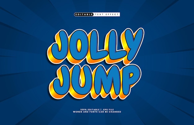 jolly jump editable text effect with a cute and kids text style
