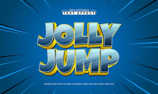 jolly jump editable text effect with a game and happy text style