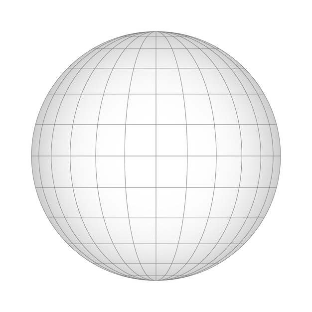 Jorden planet klot rutnät av meridianer och paralleller