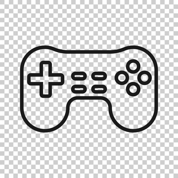 Joystick sign icon in transparent style Gamepad vector illustration on isolated background Gaming console controller business concept