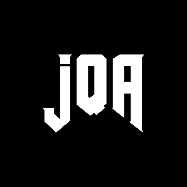 JQA-logotypdesign för teknikföretag JQA-logotypdesign svartvit färgkombination JQA-logotyp JQA-vektor JQA-design JQA-ikon JQA-alfabet JQA-typografi logotypdesign