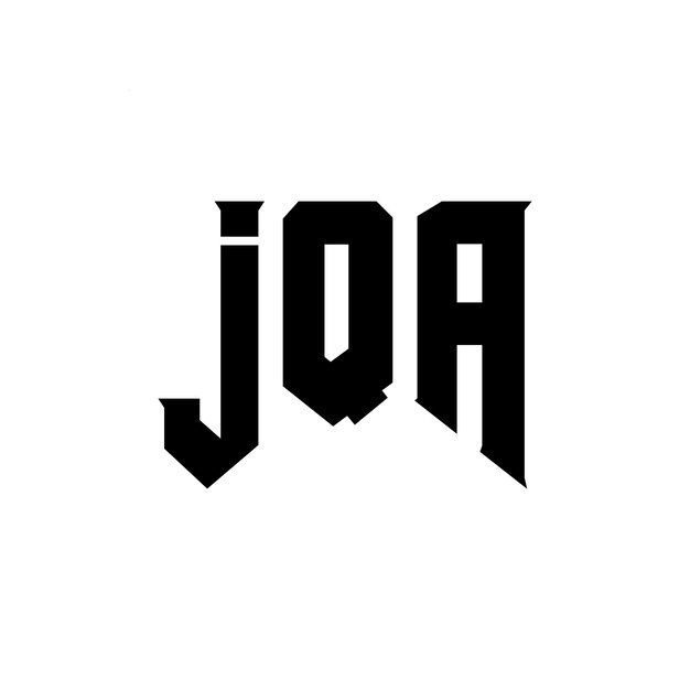 JQA-logotypdesign för teknikföretag JQA-logotypdesign svartvit färgkombination JQA-logotyp JQA-vektor JQA-design JQA-ikon JQA-alfabet JQA-typografi logotypdesign