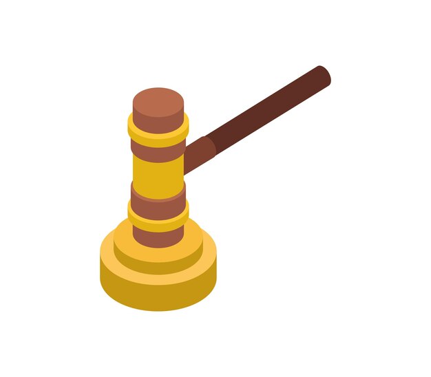 Judge hammer isometric