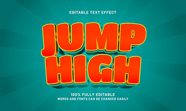 jump high editable text effects with a kids and happy theme