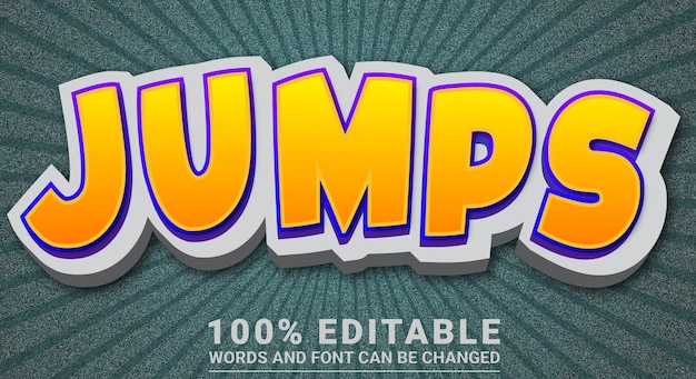 Jumps Editable Text Effect