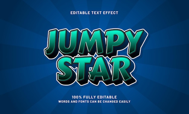 jumpy star editable text effects with a game and kids theme