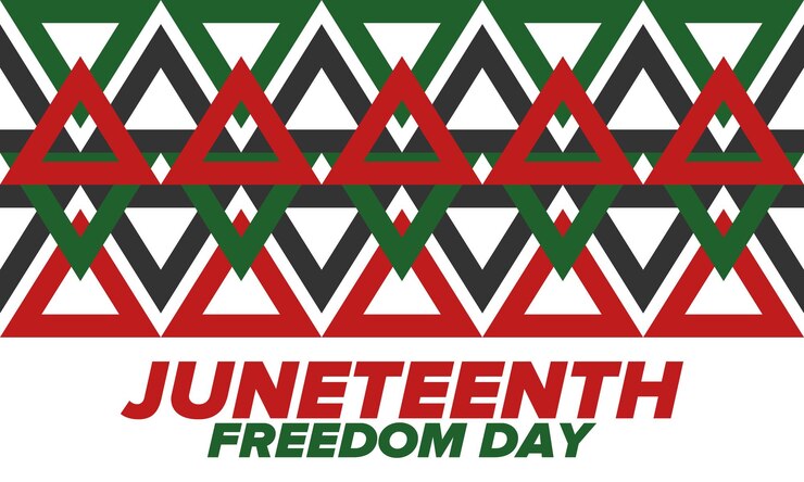 Vektor juneteenth självständighetsdag, frihets- eller frigörelsedagen, afroamerikanskt arv, vektorbild