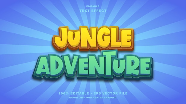 jungle adventure editable text effect