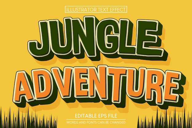 Jungle Adventure Text Effect editable text effect