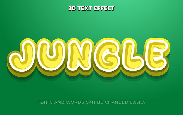 Jungle deep 3d editable text effect style