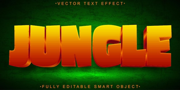 jungle vector fully editable smart object text effect