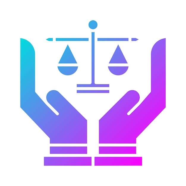 Justice vector icon Can be used for Banking and Finance iconset