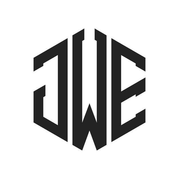 JWE Logo Design Initial Letter JWE Monogram Logo using Hexagon shape